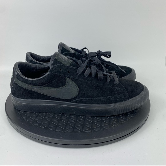 Nike Blazer Low Premium CDG Comme Gracons Black Suede 633699-009 Men's Size 6 - Picture 8 of 14